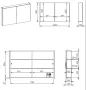 Arezzo design Medium tükrös szekrény 100 cm, Technobox-al, 2 ajtóval AR-904659
