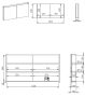 Arezzo design Medium tükrös szekrény 120 cm, Technobox-al, 2 ajtóval AR-904660