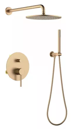 Arezzo design Astro falsík alatti zuhanycsaptelep szett, szálcsiszolt bronz kivitelben