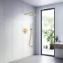 Arezzo design Astro egykaros falsík alatti zuhanyrendszer, szálcsiszolt arany kivitelben