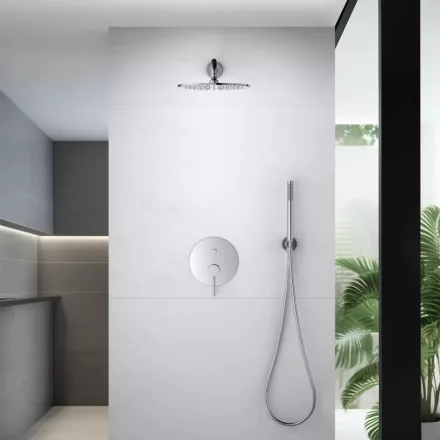 Arezzo design Astro egykaros falsík alatti zuhanyrendszer, króm kivitelben
