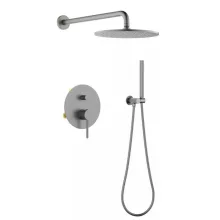 Arezzo design Astro falsík alatti zuhanycsaptelep szett, gun metal kivitelben