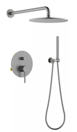 Arezzo design Astro falsík alatti zuhanycsaptelep szett, gun metal kivitelben