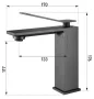 Arezzo design Rockfield mosdócsaptelep, fekete AR-9901BL