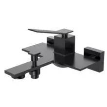   Arezzo design Rockfield szögletes kádtöltő csaptelep, fekete AR-9904BL
