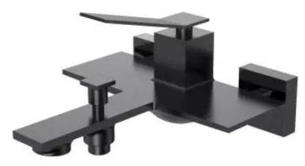 Arezzo design Rockfield szögletes kádtöltő csaptelep, fekete AR-9904BL