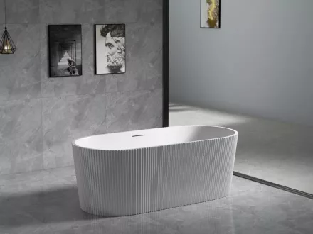 Arezzo design Arno szabadon álló akril kád 170x80 cm, fényes fehér kivitelben