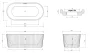 Arezzo design Arno szabadon álló akril kád 170x80 cm, fényes fehér kivitelben