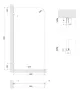 Arezzo design Clear Walk-in zuhanyfal 100x200 cm, átlátszó üveg/balos 