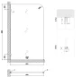 Arezzo design Clear Walk-in zuhanyfal 120x200 cm, átlátszó üveg/balos 