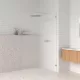 Arezzo design Clear Walk-in zuhanyfal 120x200 cm, bordázott üveg/balos 