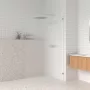 Arezzo design Clear Walk-in zuhanyfal 120x200 cm, bordázott üveg/balos 