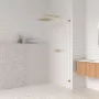 Arezzo design Clear Walk-in zuhanyfal 120x200 cm, bordázott üveg/balos 