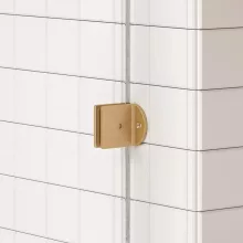 Arezzo design Clear profil szett Walk-in zuhanyfalhoz, szálcsiszolt arany kivitelben
