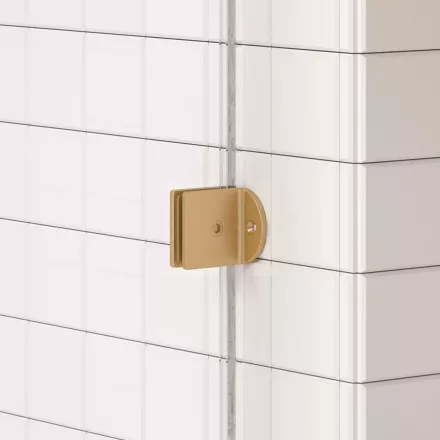 Arezzo design Clear profil szett Walk-in zuhanyfalhoz, szálcsiszolt arany kivitelben