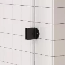 Arezzo design Clear profil szett Walk-in zuhanyfalhoz, matt fekete kivitelben