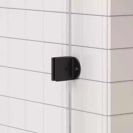 Arezzo design Clear profil szett Walk-in zuhanyfalhoz, matt fekete kivitelben