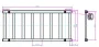 Arezzo design Cube Chrome 1200x500 törölközőszárítós radiátor AR-CCR12050