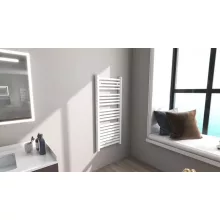   Arezzo design DUO WHITE 1200x500 törölközőszárítós radiátor, fényes fehér AR-DU12050W