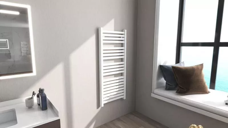 Arezzo design DUO WHITE 1200x500 törölközőszárítós radiátor,