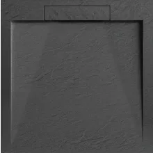   Arezzo design STONE öntött márvány zuhanytálca 90x90 cm, antracit AR-DYT099LA