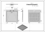 Arezzo design STONE öntött márvány zuhanytálca 90x90 cm, antracit AR-DYT099LA