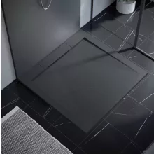 Arezzo Design STONE öntött márvány zuhanytálca 90x90 cm fekete (AR-DYT099LB)