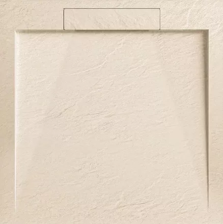 Arezzo design STONE öntött márvány zuhanytálca 90x90 cm, bézs AR-DYT099LBG