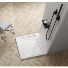 Arezzo Design STONE öntött márvány zuhanytálca 90x90 cm fehér (AR-DYT099LW)