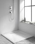 Arezzo design STONE öntött márvány zuhanytálca 90x90 cm, fehér AR-DYT099LW