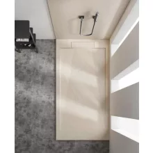   Arezzo design STONE öntött márvány zuhanytálca 120x90 cm, bézs AR-DYT129LBG