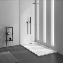 Arezzo Design STONE pala hatású öntött márvány zuhanytálca 120x90 cm fehér (AR-DYT129LW)