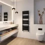 Arezzo design Flat Black 1500x500 törölközőszárítós radiátor AR-FB15050