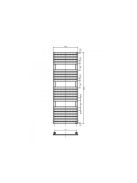 Arezzo design Flat Black 1500x500 törölközőszárítós radiátor AR-FB15050