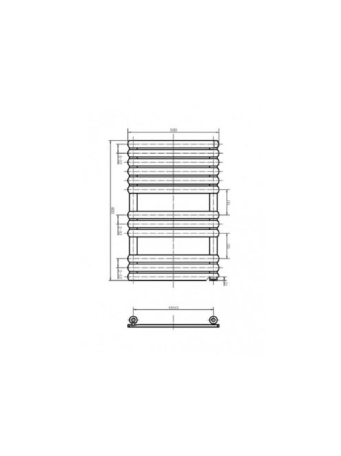 Arezzo design Flat White 800x500 törölközőszárítós radiátor AR-FW8050