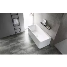   Arezzo design Florida falhoz tehető akril térkád 170x75 cm, fényes fehér AR-Florida170