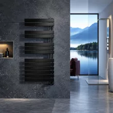   Arezzo design Horizont Black 1355x550 törölközőszárítós radiátor HB13555