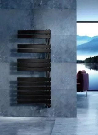 Arezzo design Horizont Black 1355x550 törölközőszárítós radiátor HB13555
