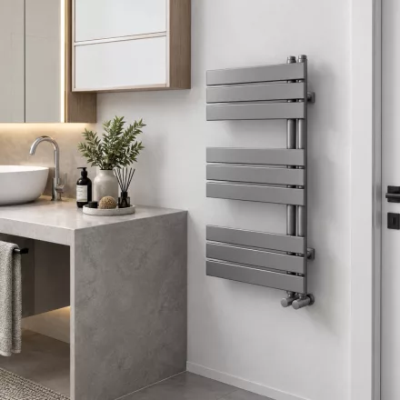 Arezzo design Horizont 900x500 törölközőszárítós radiátor, gun metal AR-HGM9050