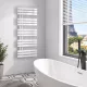 Arezzo design Horizont Slim törölközőszárító acél radiátor 1200x500, matt fehér AR-HS12050MW