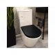 Arezzo design Indiana soft close WC tető, fekete AR-ISCB