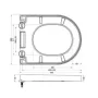Arezzo design Indiana soft close WC tető, fekete AR-ISCB