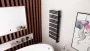 Arezzo design Linear matt fekete 1250x500 törölközőszárítós radiátor AR-LR12050B
