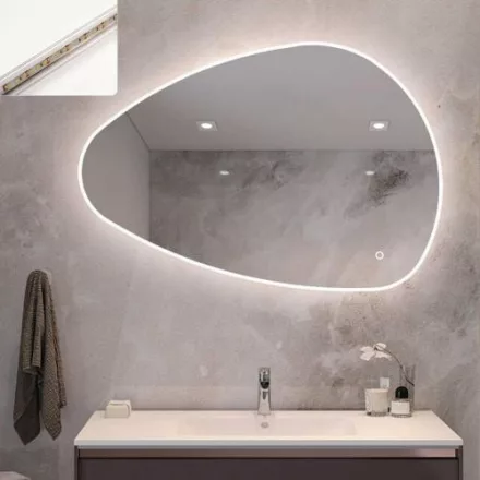 Arezzo design ívelt okos tükör LED világítással 55x80 cm AR-M3090