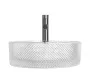 Arezzo design Brilla Pultra ültethető kerek üvegmosdó 36 cm, átlátszó AR-M346
