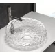 Arezzo design Prisma Pultra ültethető kerek üvegmosdó 40 cm, átlátszó AR-M347CL