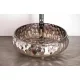 Arezzo design Prisma Pultra ültethető kerek üvegmosdó 40 cm, platino AR-M347P