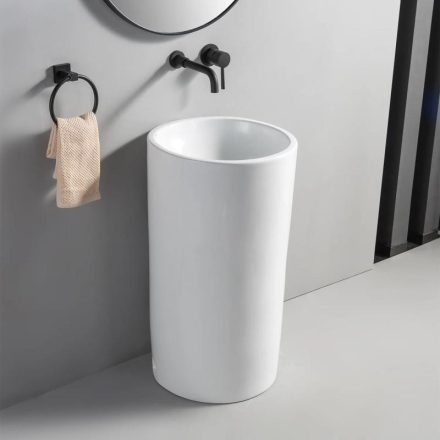 Arezzo design Macon álló porcelán mosdó 45x45x81 cm, fényes fehér AR-M9014A