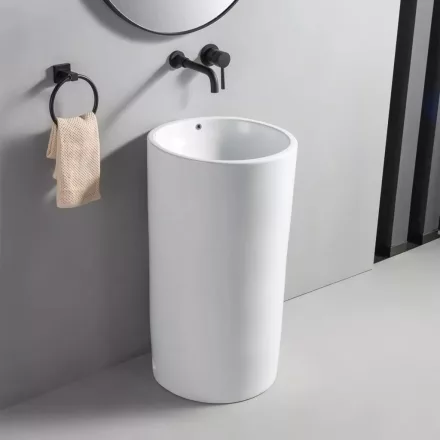 Arezzo design Lincoln álló porcelán mosdó 45x45x81 cm, fényes fehér AR-M9014A