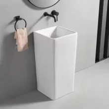   Arezzo design Fontana álló porcelán mosdó 41x41x83 cm, fényes fehér AR-M9015A